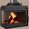 Insert Cheminée à bois en fonte SIMPLE gauche 8 kW Ø 200