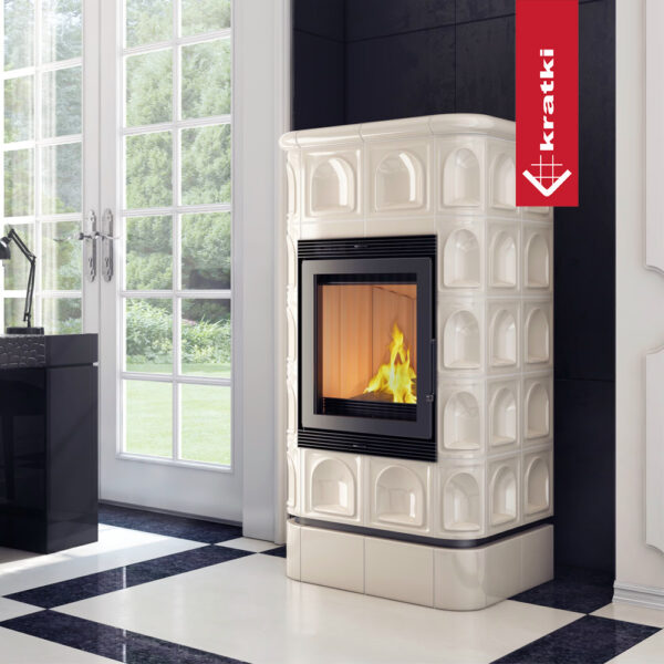 Insert cheminée KRATKI BLANKA 8 kW Ø 160 crème