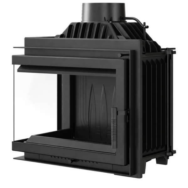 Insert Cheminée à bois en fonte SIMPLE gauche 8 kW Ø 200