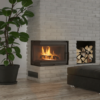 Insert Cheminée à bois en fonte SIMPLE gauche 8 kW Ø 200